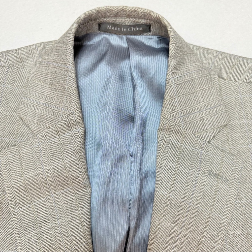 Pendleton Wool Blazer Herringbone Plaid Two Button‎ Sport Coat 42 Short,Business